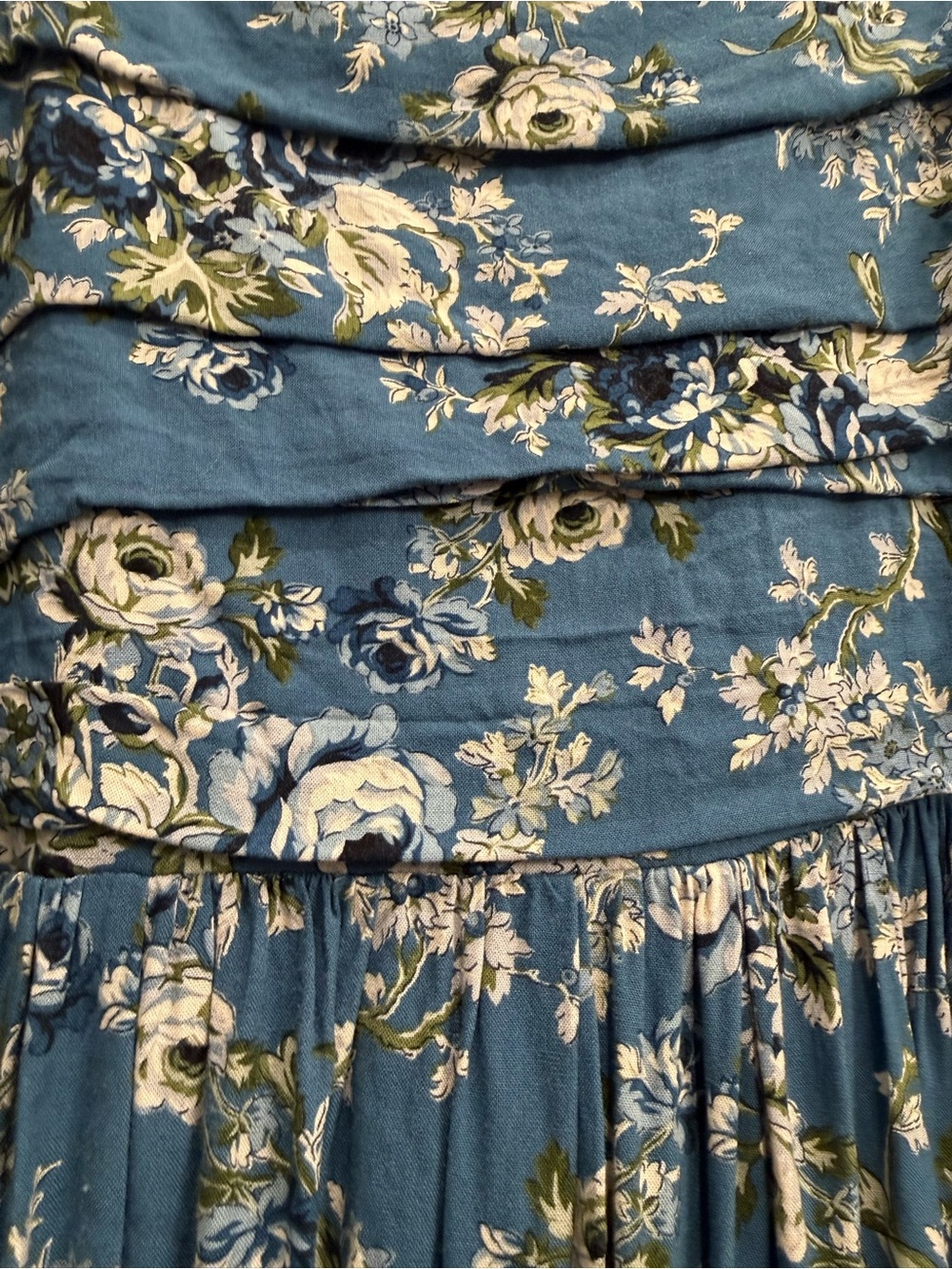ARULA Dusty Blue Floral Mini Dress - Picture 3 of 5